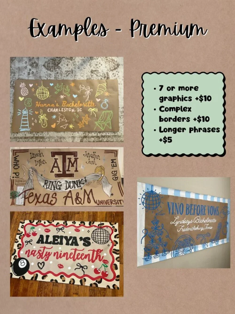 Custom Painted Party Banner